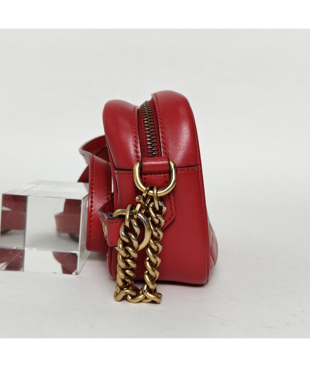 GUCCI Красная кожаная сумка через плечо, фото 5