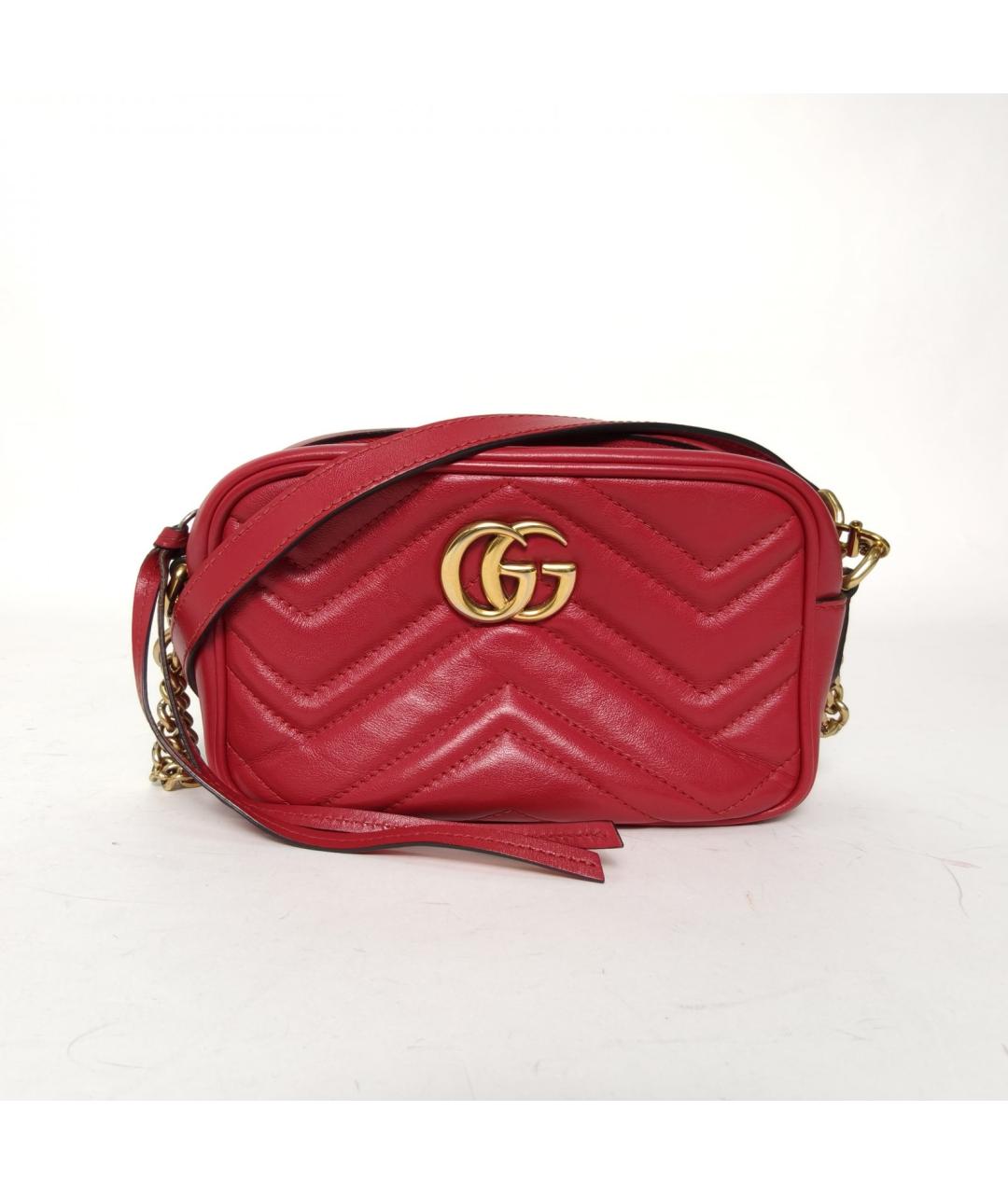 GUCCI Красная кожаная сумка через плечо, фото 2