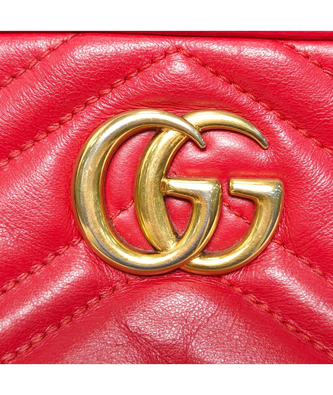 GUCCI Красная кожаная сумка через плечо, фото 7