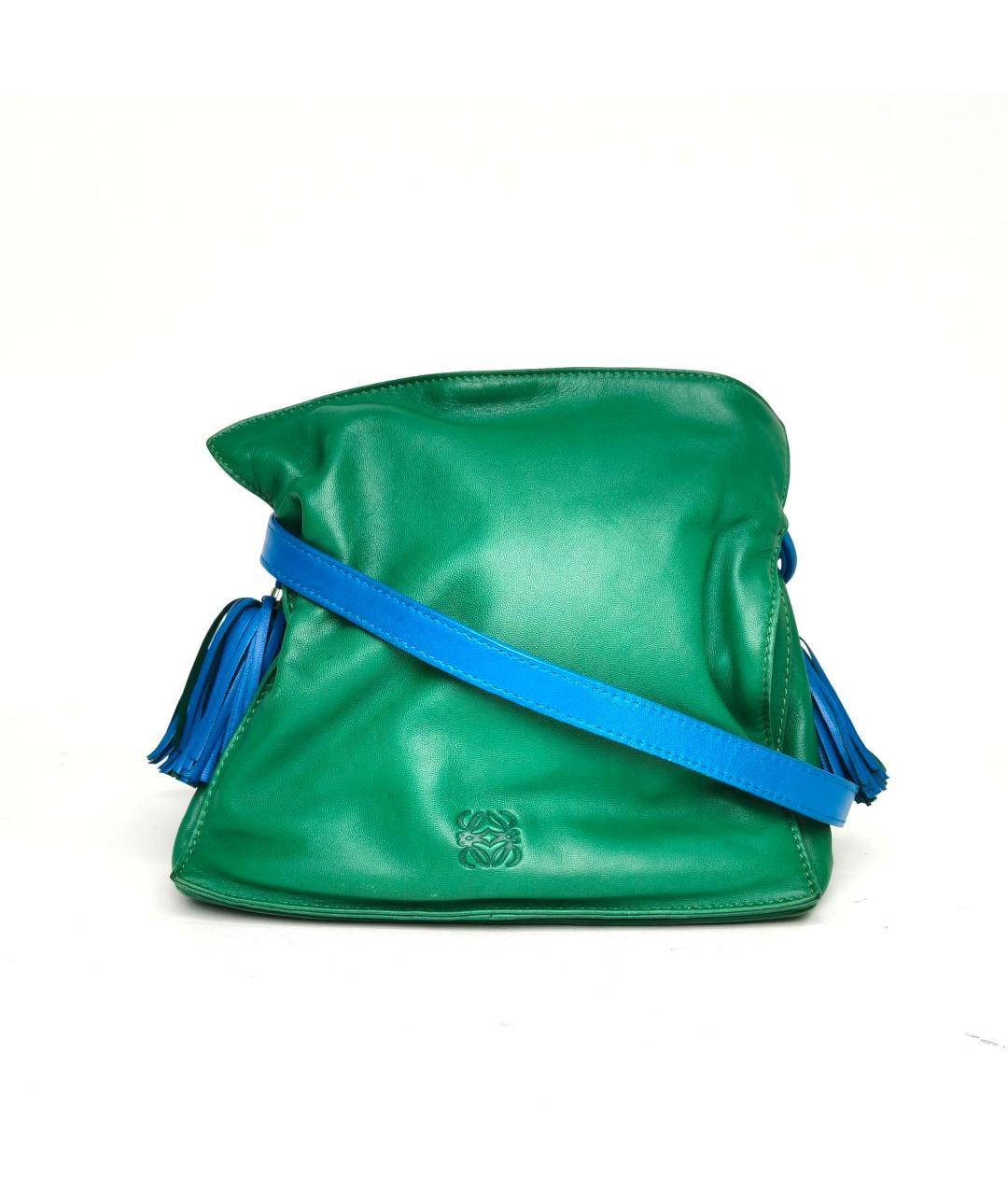 LOEWE Зеленая кожаная сумка через плечо, фото 2