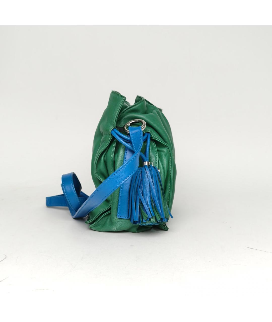 LOEWE Зеленая кожаная сумка через плечо, фото 5
