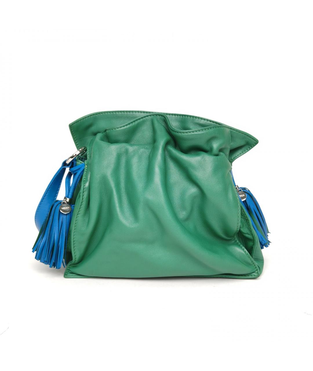 LOEWE Зеленая кожаная сумка через плечо, фото 4