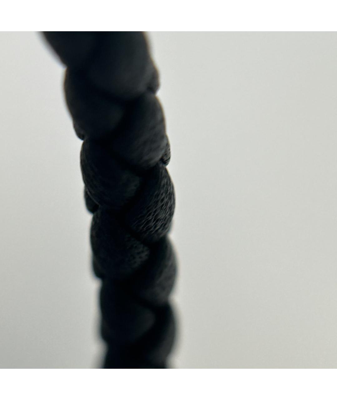 HERMES Черный кожаный браслет, фото 9