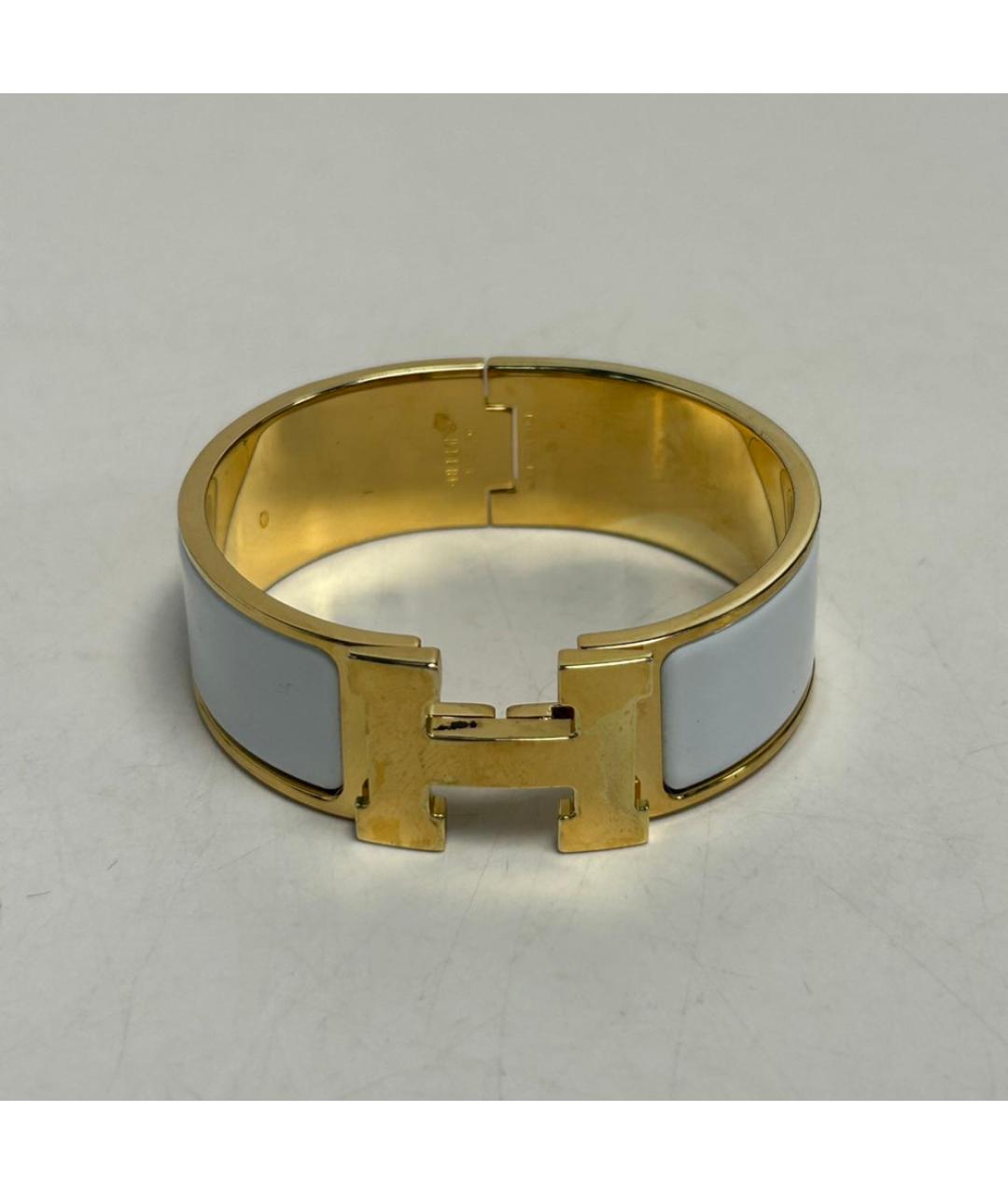 HERMES Серый металлический браслет, фото 7