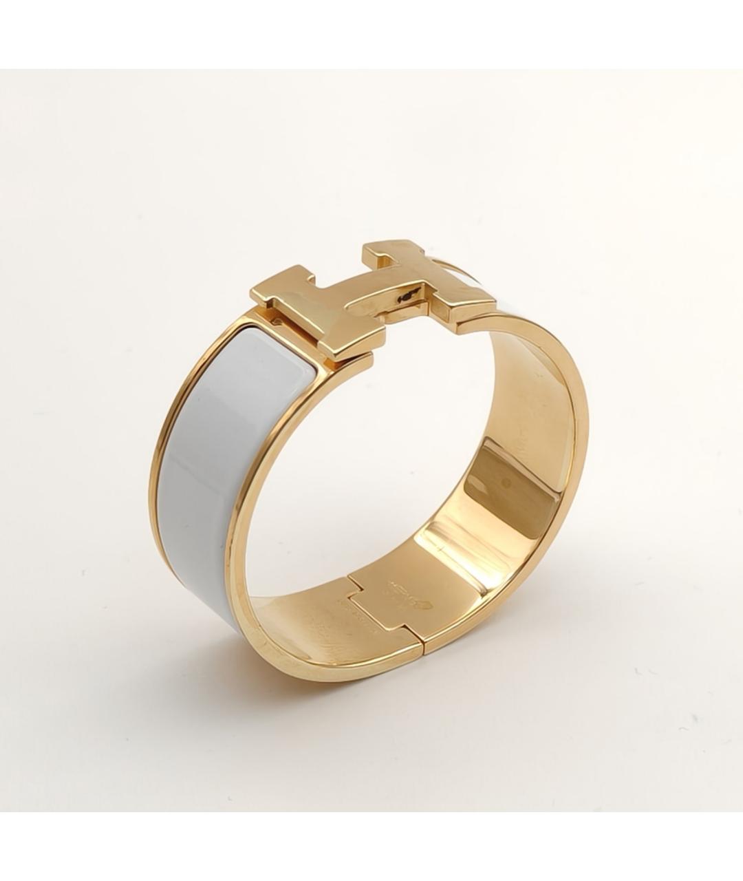 HERMES Серый металлический браслет, фото 6