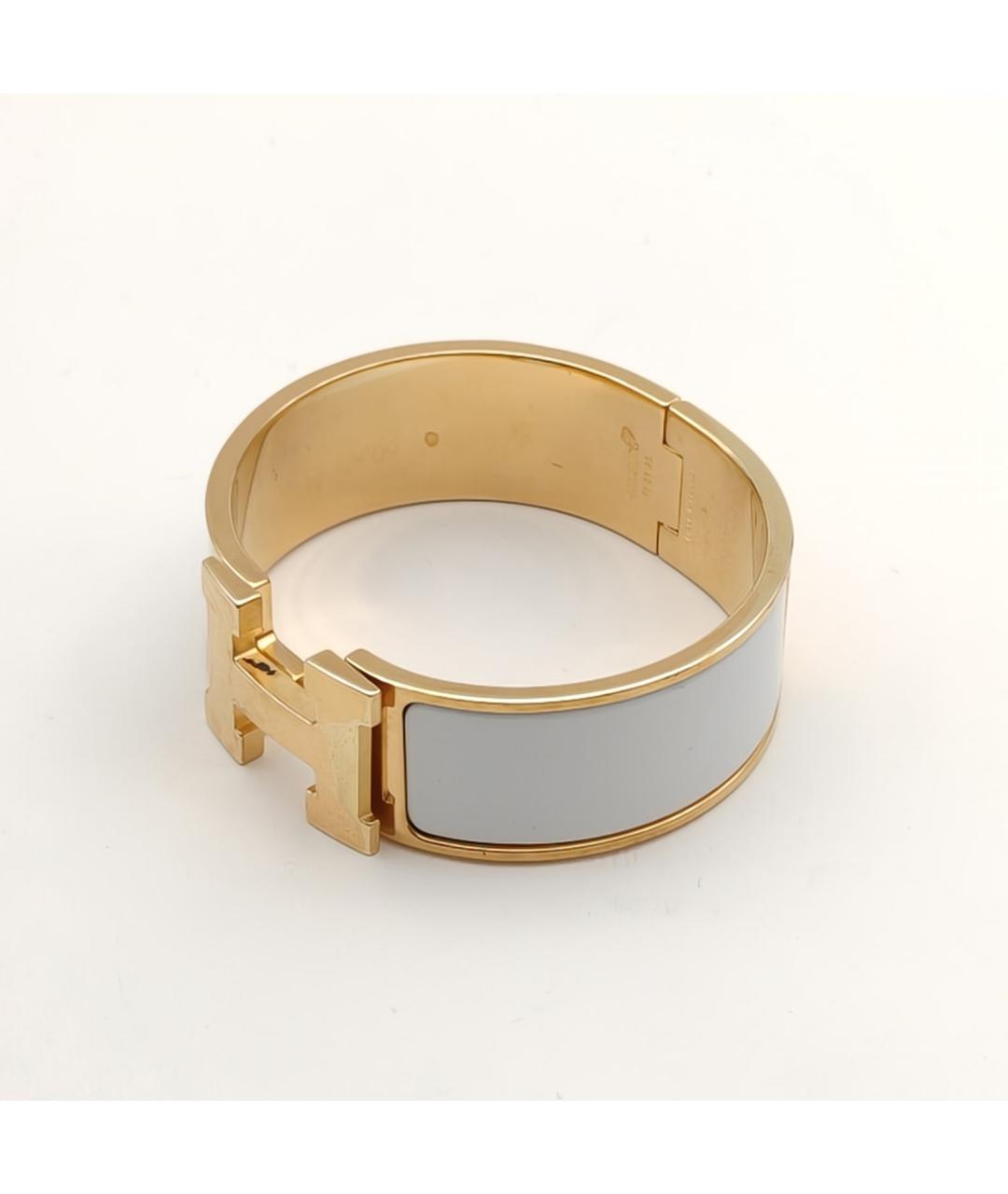 HERMES Серый металлический браслет, фото 4