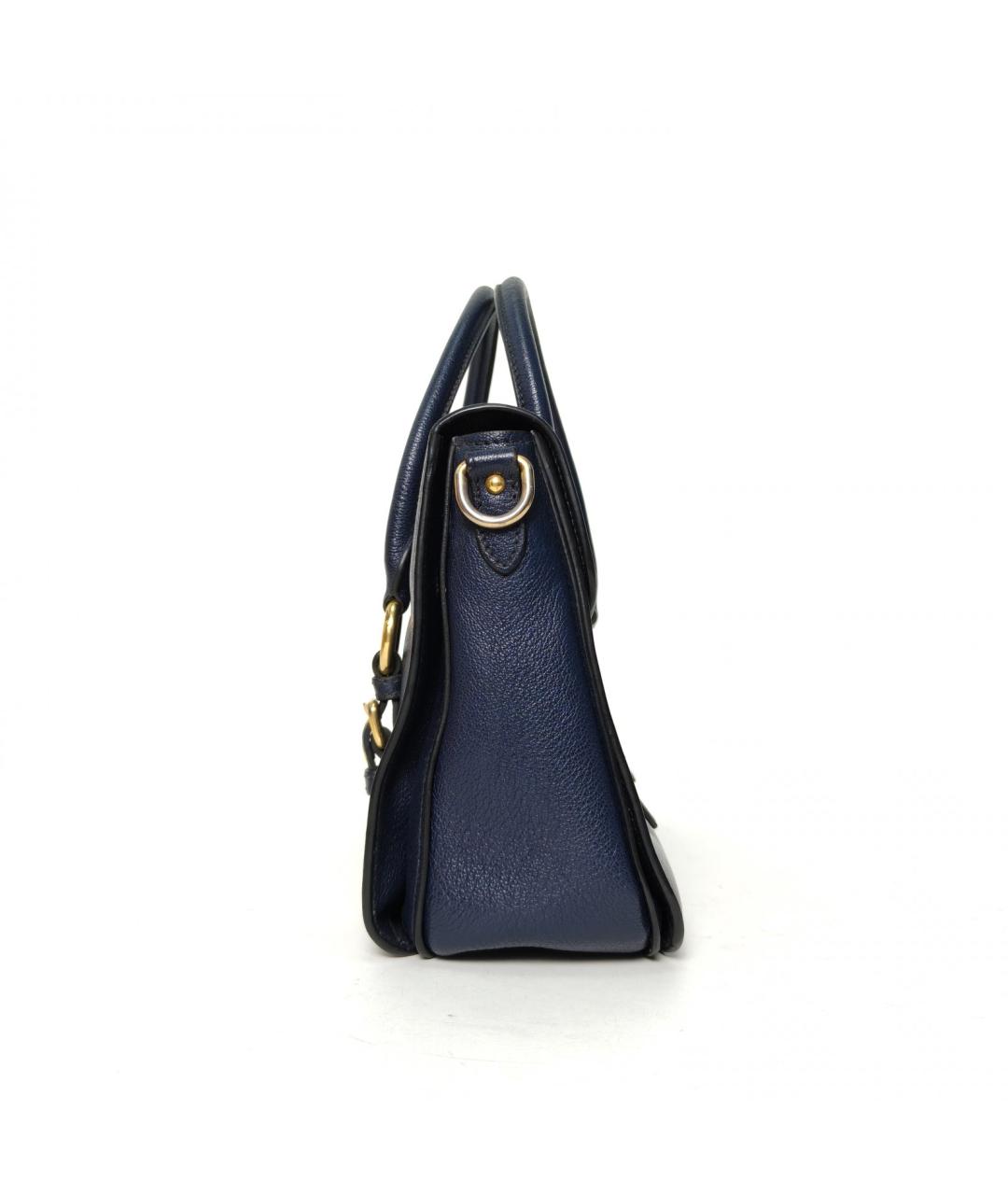 MIU MIU Темно-синяя кожаная сумка через плечо, фото 3