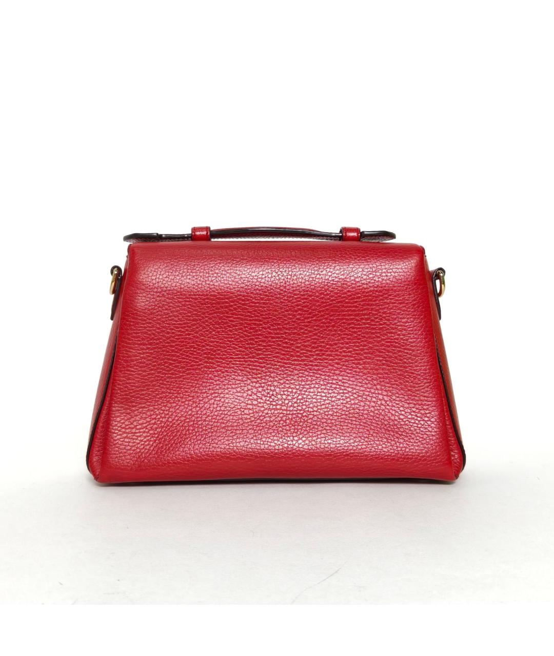 GUCCI Красная кожаная сумка через плечо, фото 4