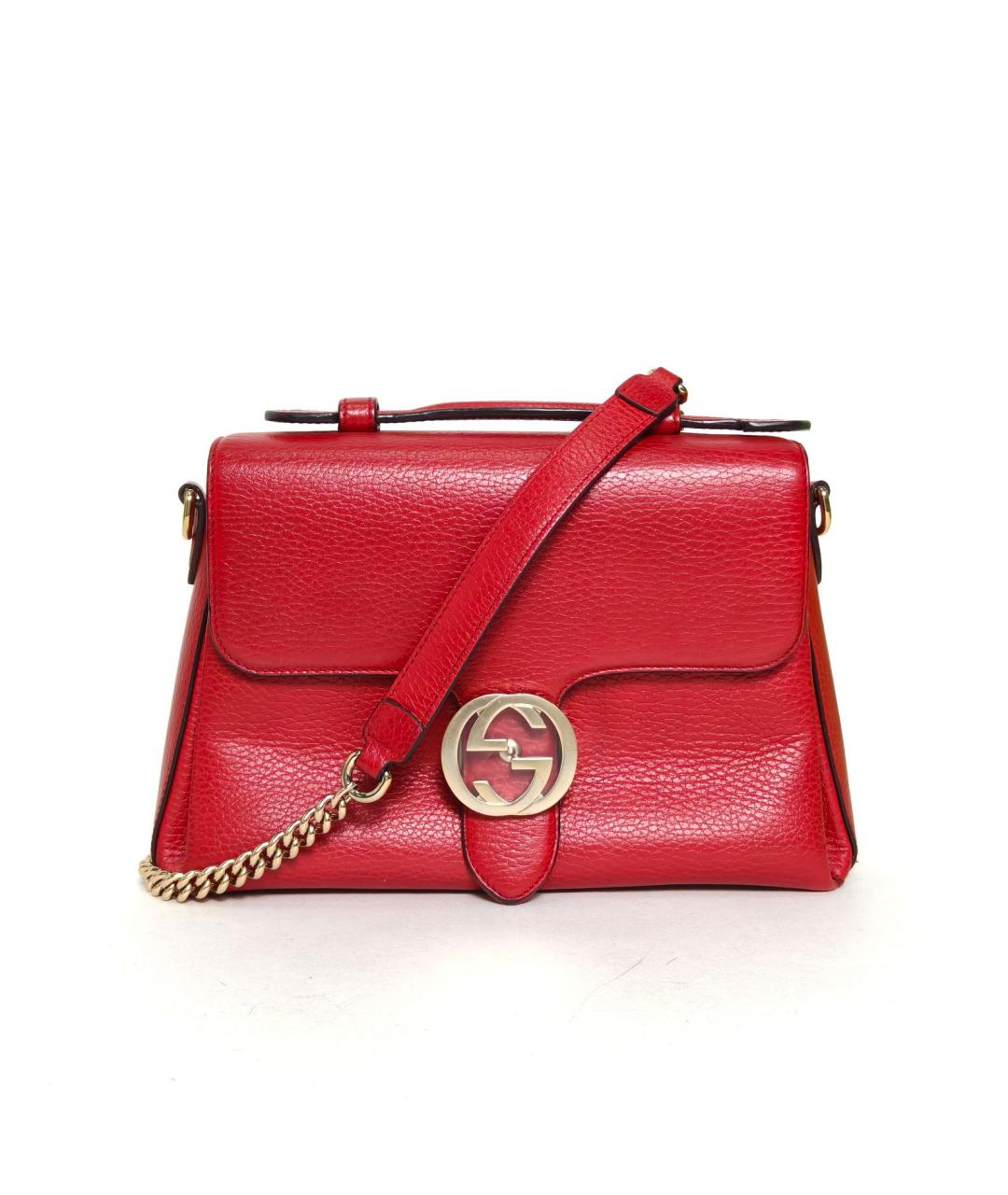 GUCCI Красная кожаная сумка через плечо, фото 2