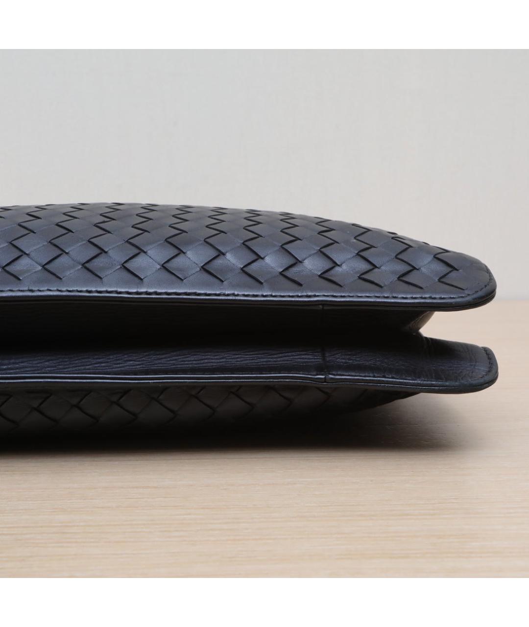 BOTTEGA VENETA Черная кожаная сумка через плечо, фото 9