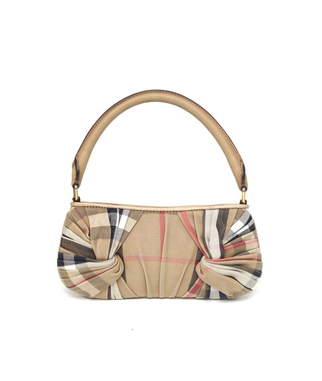 BURBERRY Бежевая тканевая сумка через плечо, фото 4