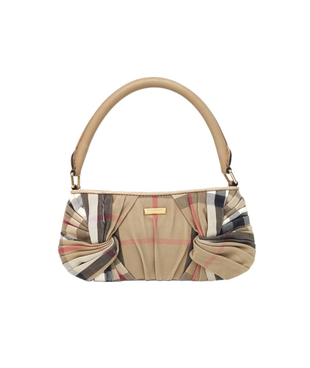 BURBERRY Бежевая тканевая сумка через плечо, фото 9