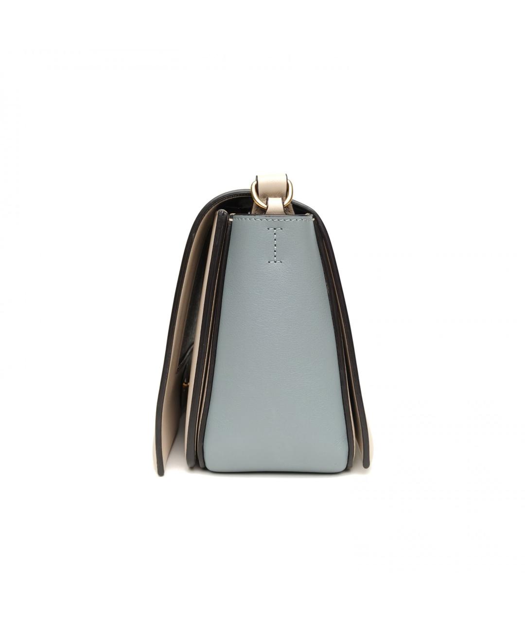 CELINE Голубая кожаная сумка через плечо, фото 3