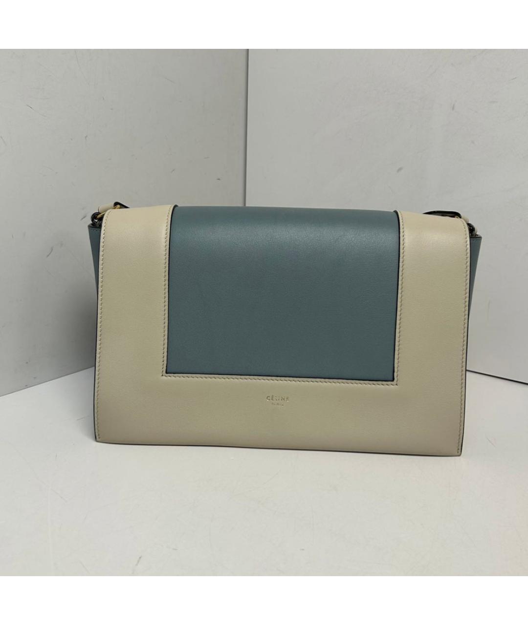 CELINE Голубая кожаная сумка через плечо, фото 8