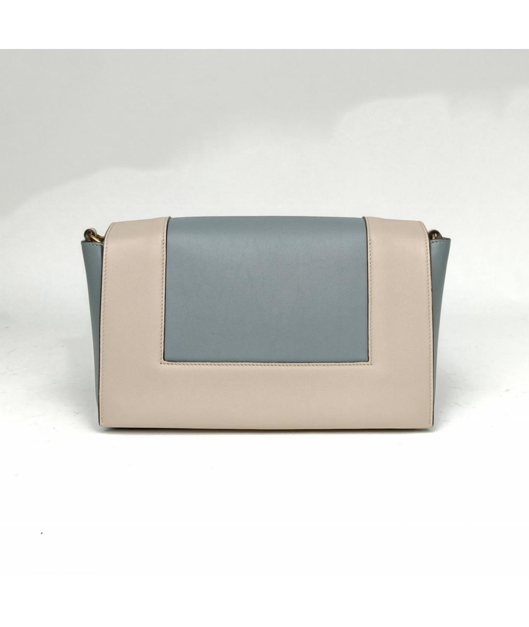 CELINE Голубая кожаная сумка через плечо, фото 4