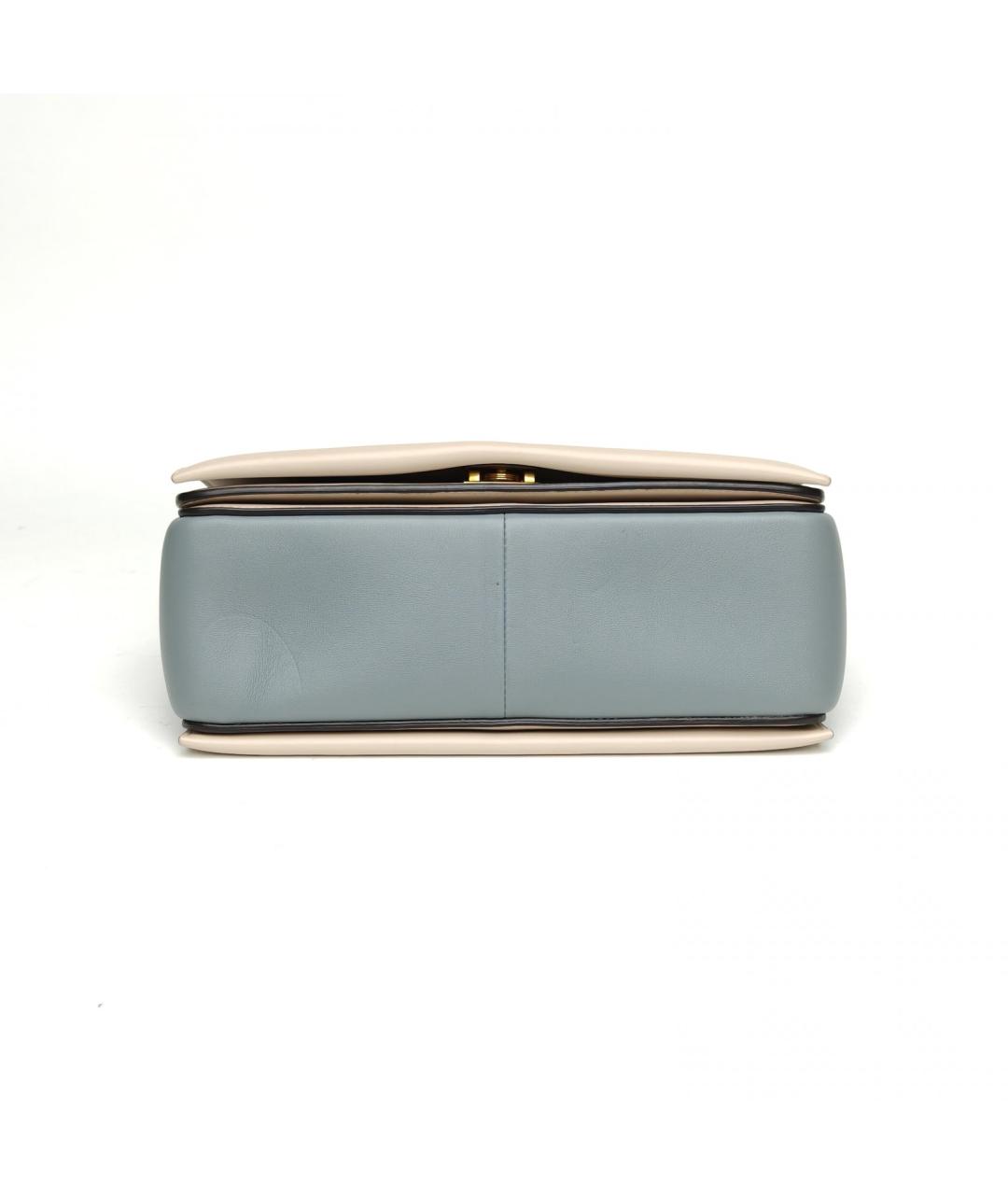 CELINE Голубая кожаная сумка через плечо, фото 6