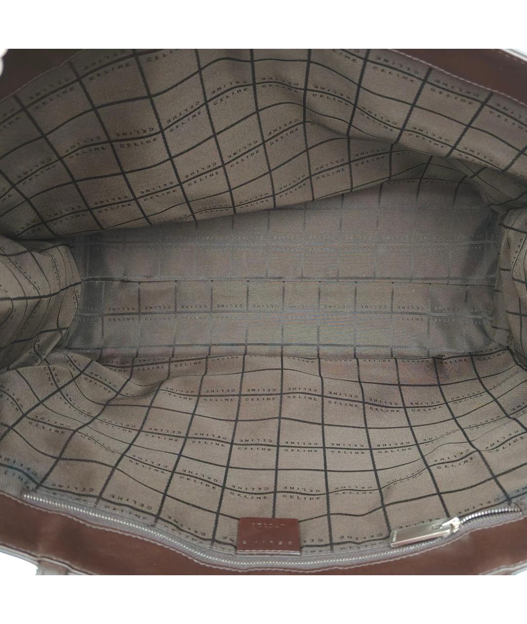 CELINE Белая кожаная сумка тоут, фото 8