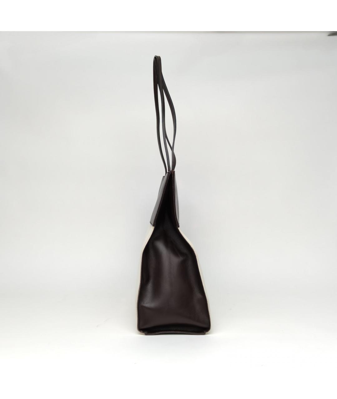 CELINE Белая кожаная сумка тоут, фото 5