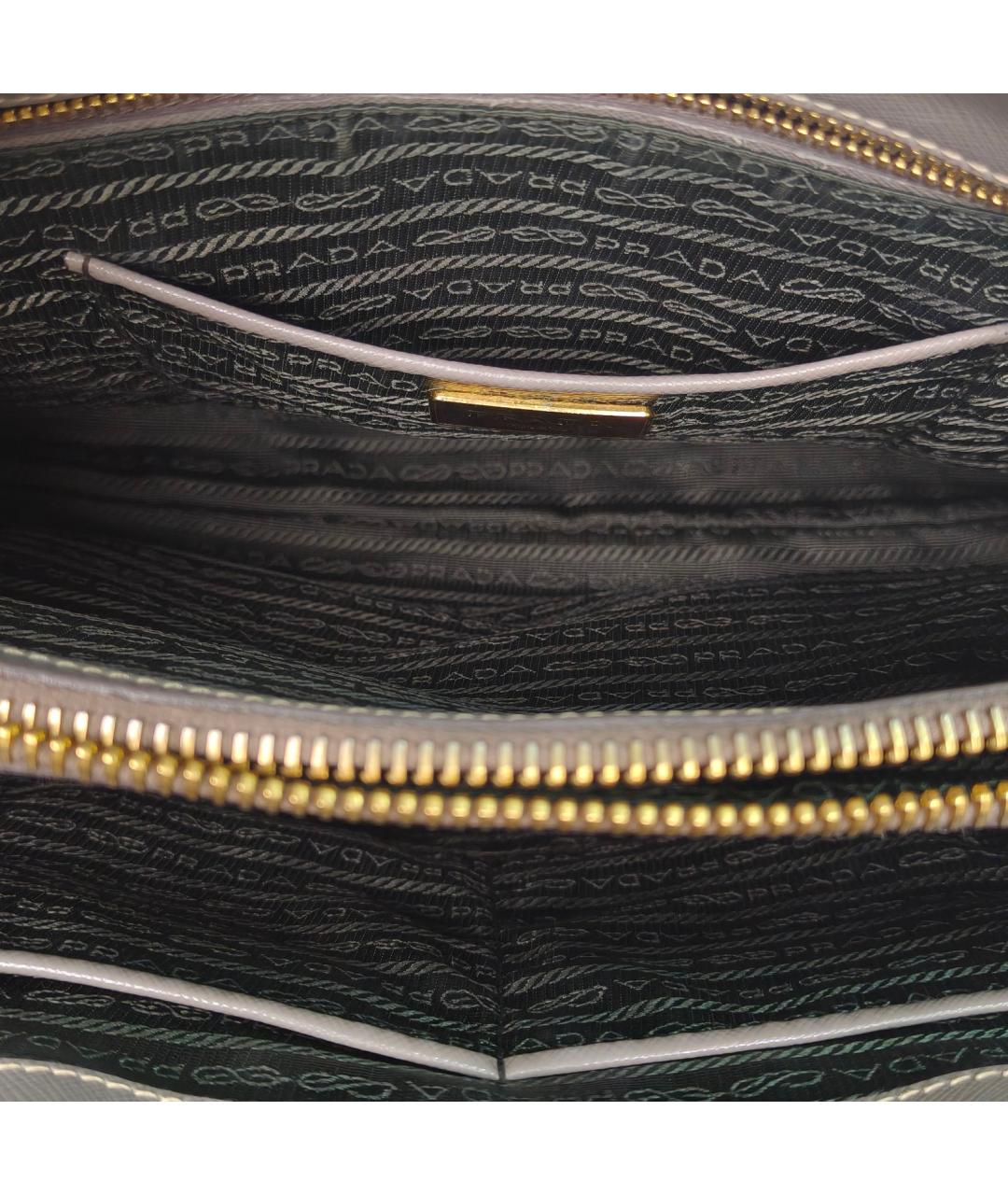 PRADA Серая кожаная сумка через плечо, фото 8