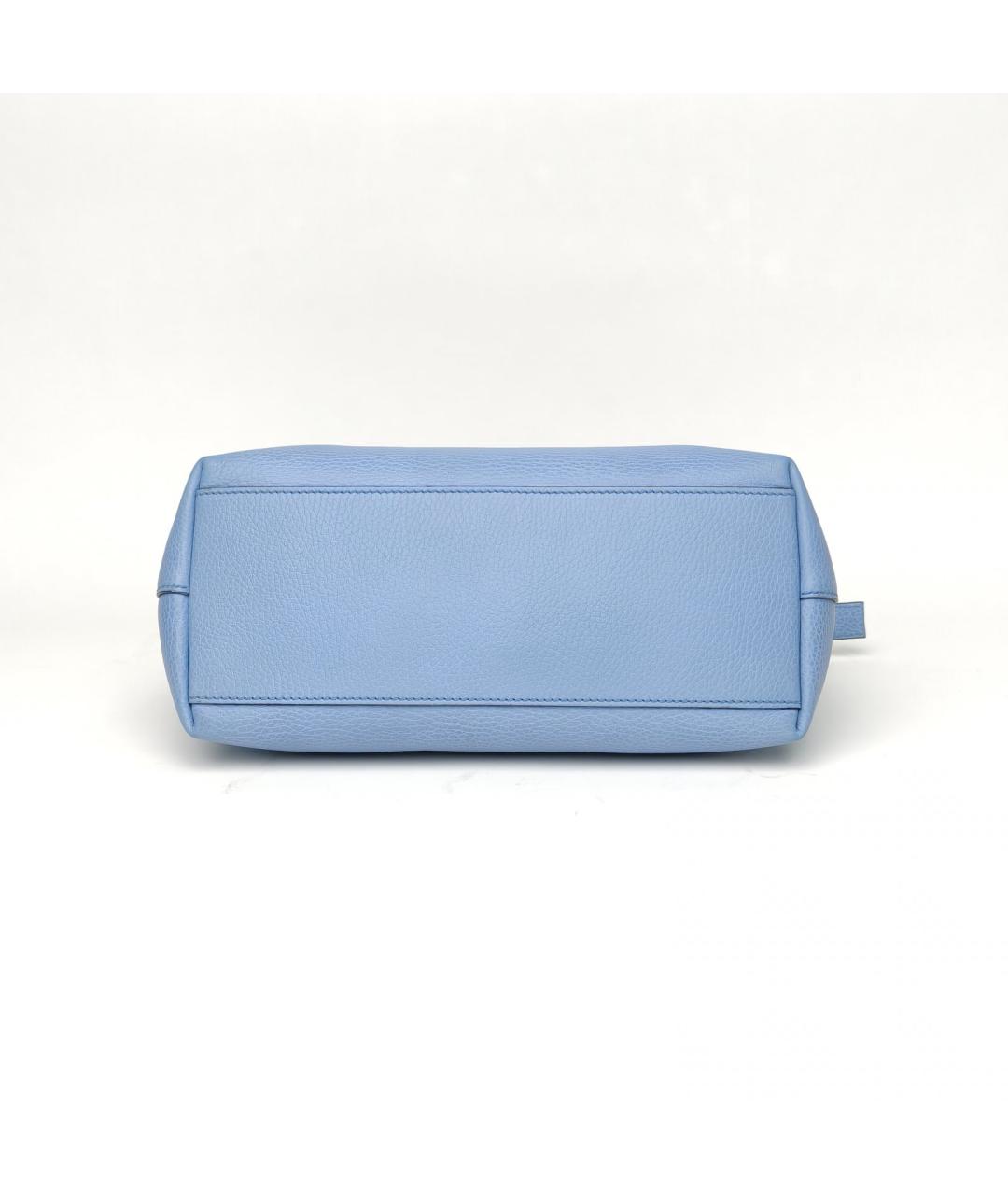 GUCCI Голубая кожаная сумка через плечо, фото 6