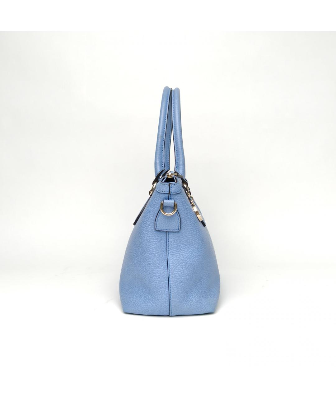 GUCCI Голубая кожаная сумка через плечо, фото 5