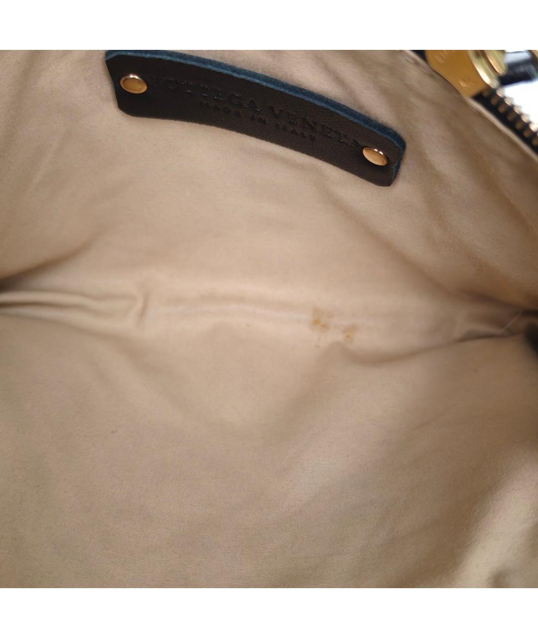 BOTTEGA VENETA Черная кожаная косметичка, фото 7