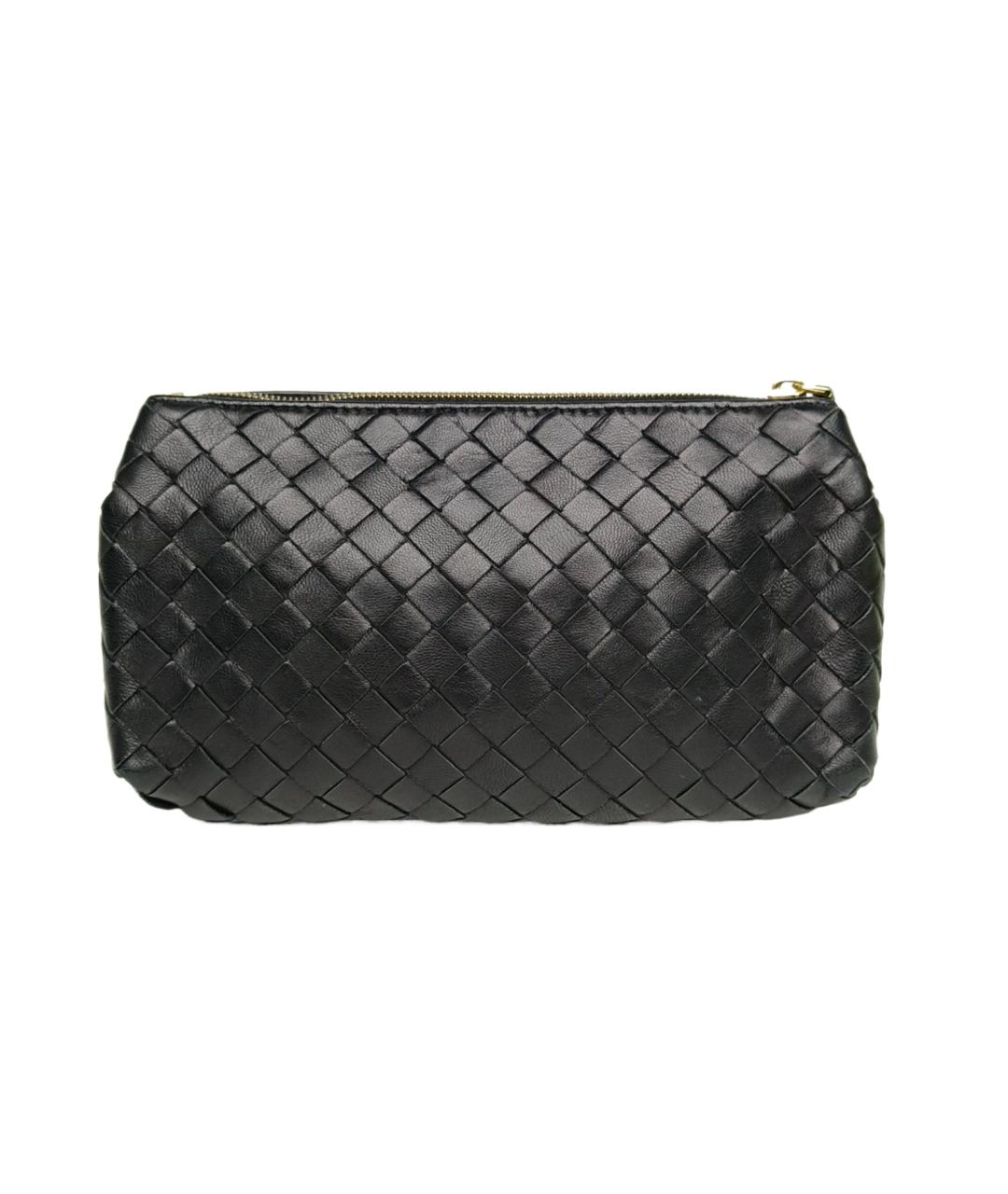 BOTTEGA VENETA Черная кожаная косметичка, фото 1