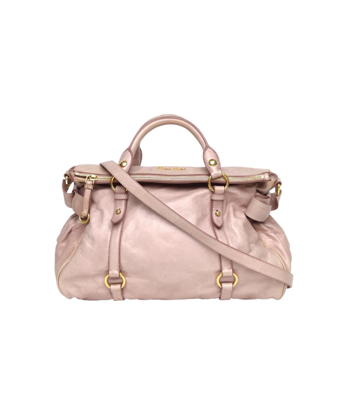 MIU MIU Розовая кожаная сумка через плечо, фото 1