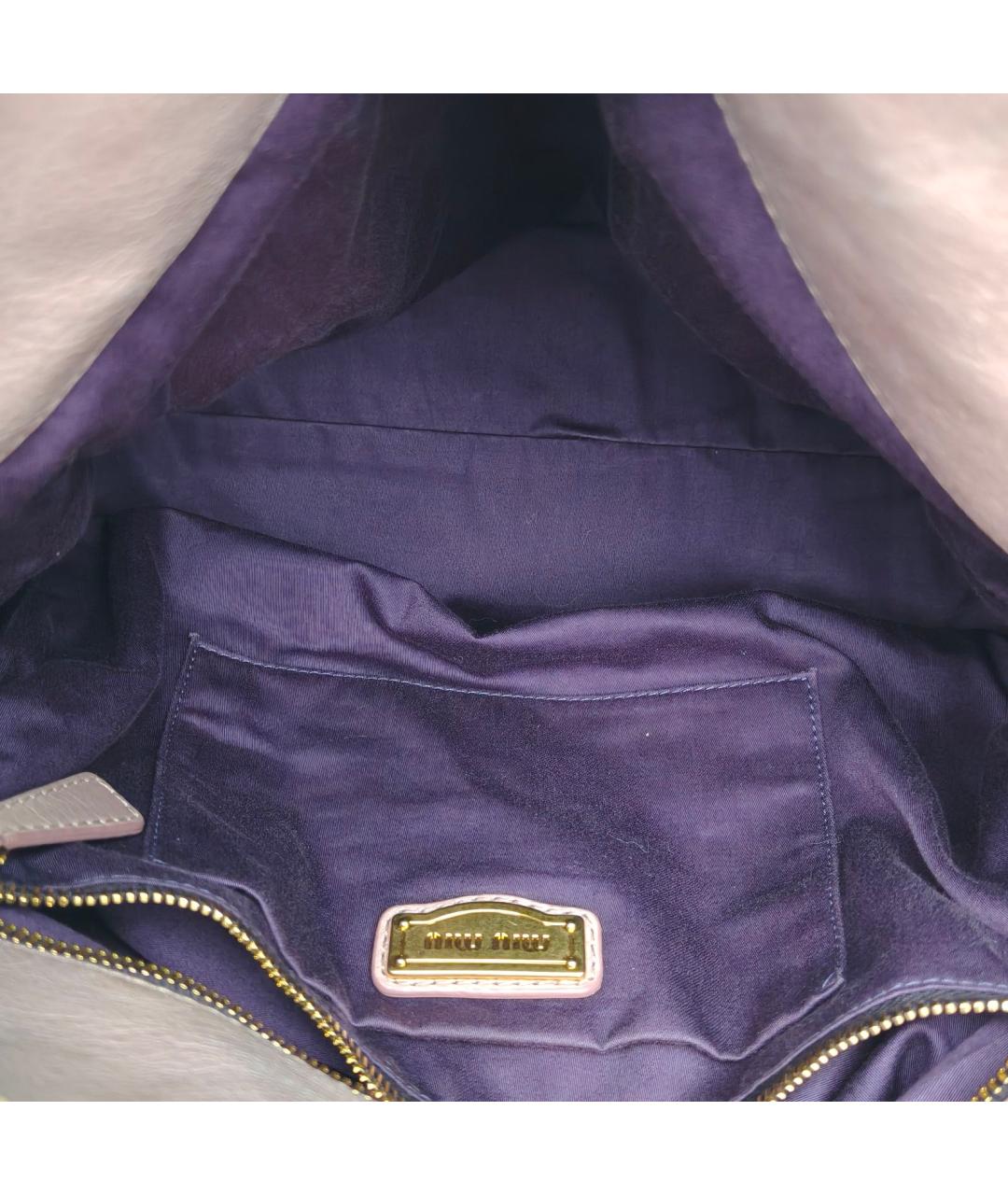 MIU MIU Розовая кожаная сумка через плечо, фото 8