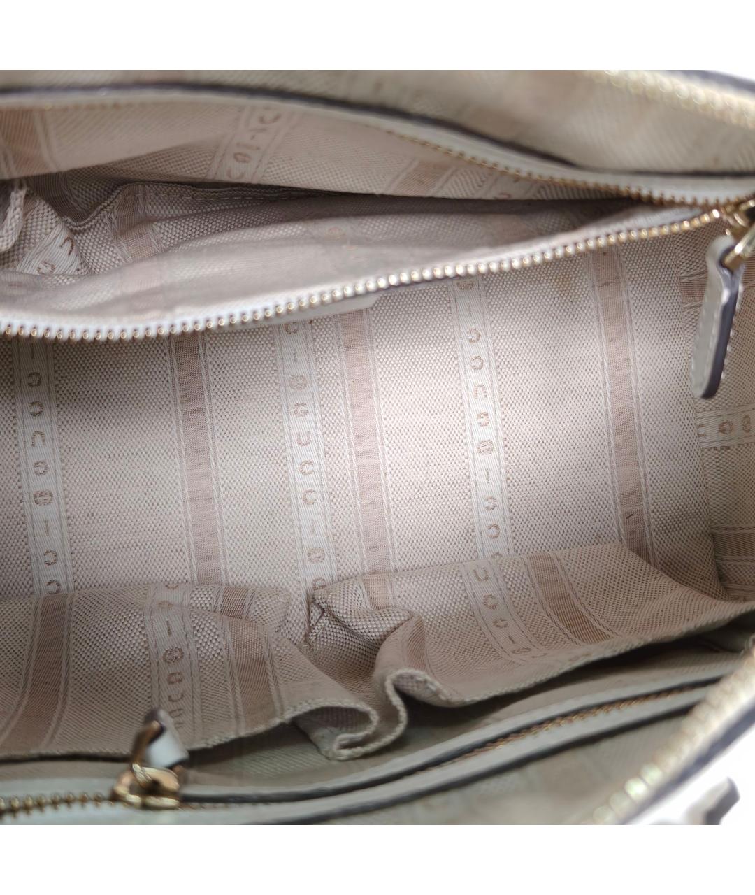 GUCCI Белая кожаная сумка через плечо, фото 7