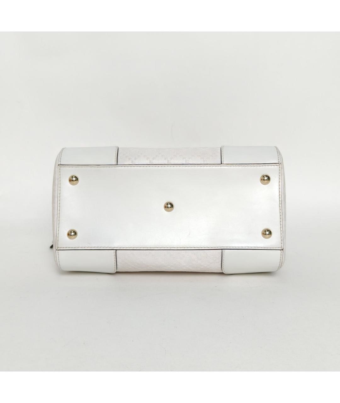 GUCCI Белая кожаная сумка через плечо, фото 6
