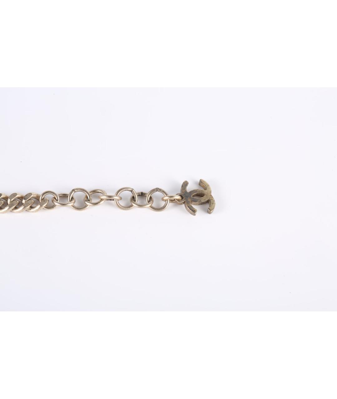 CHANEL Серебрянный металлический браслет, фото 4