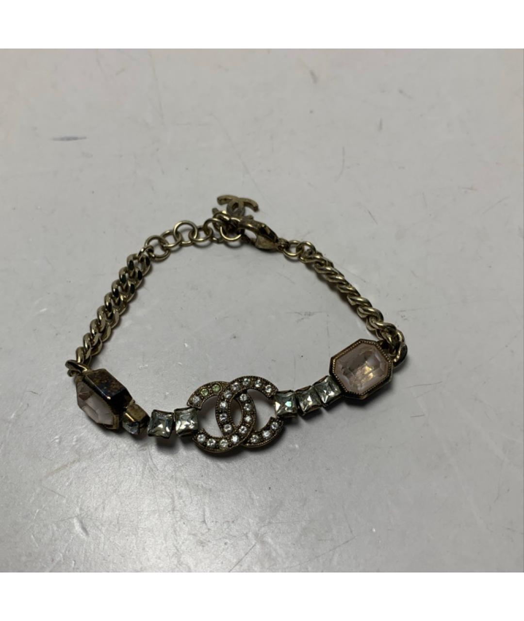 CHANEL Серебрянный металлический браслет, фото 8