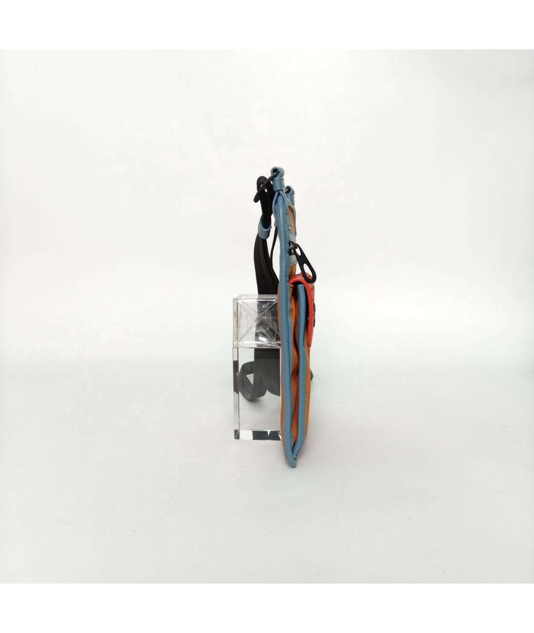 BOTTEGA VENETA Оранжевая тканевая сумка через плечо, фото 3