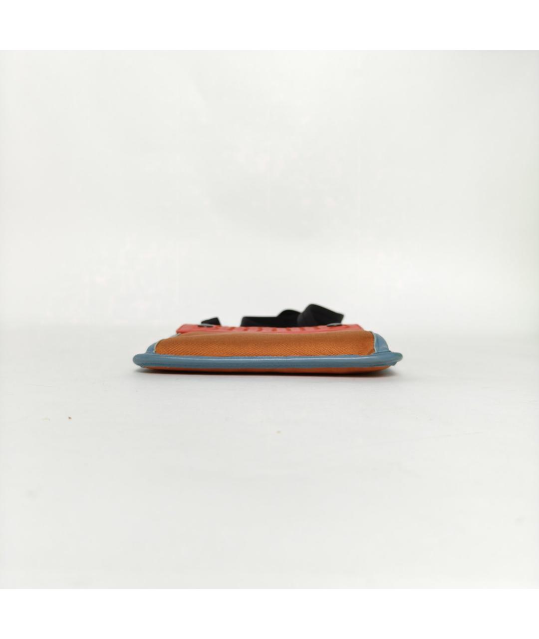 BOTTEGA VENETA Оранжевая тканевая сумка через плечо, фото 6