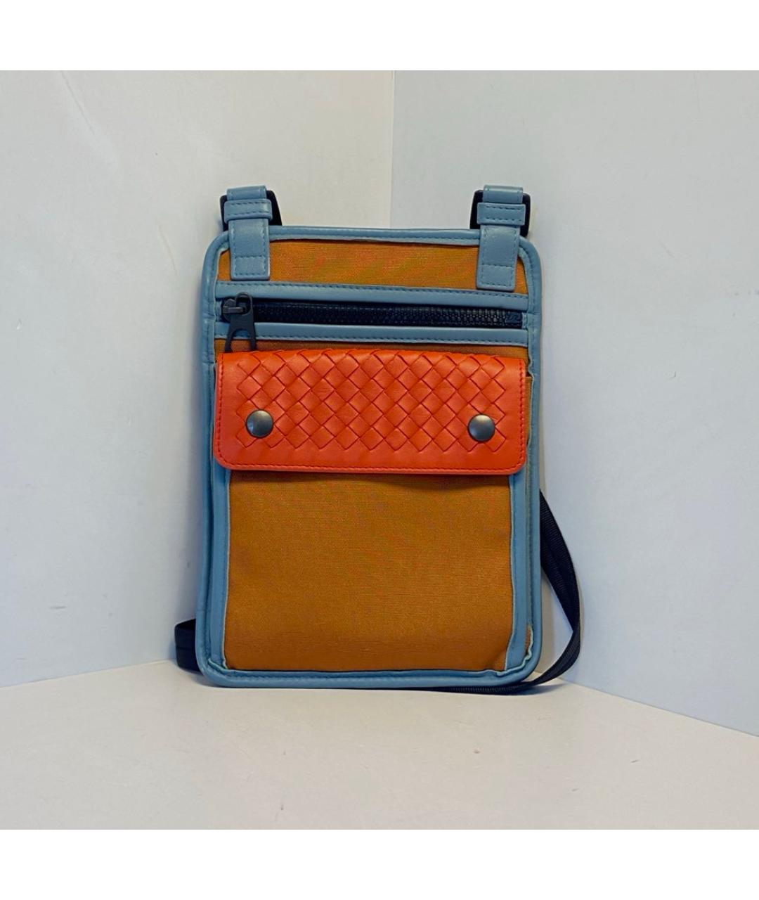 BOTTEGA VENETA Оранжевая тканевая сумка через плечо, фото 8