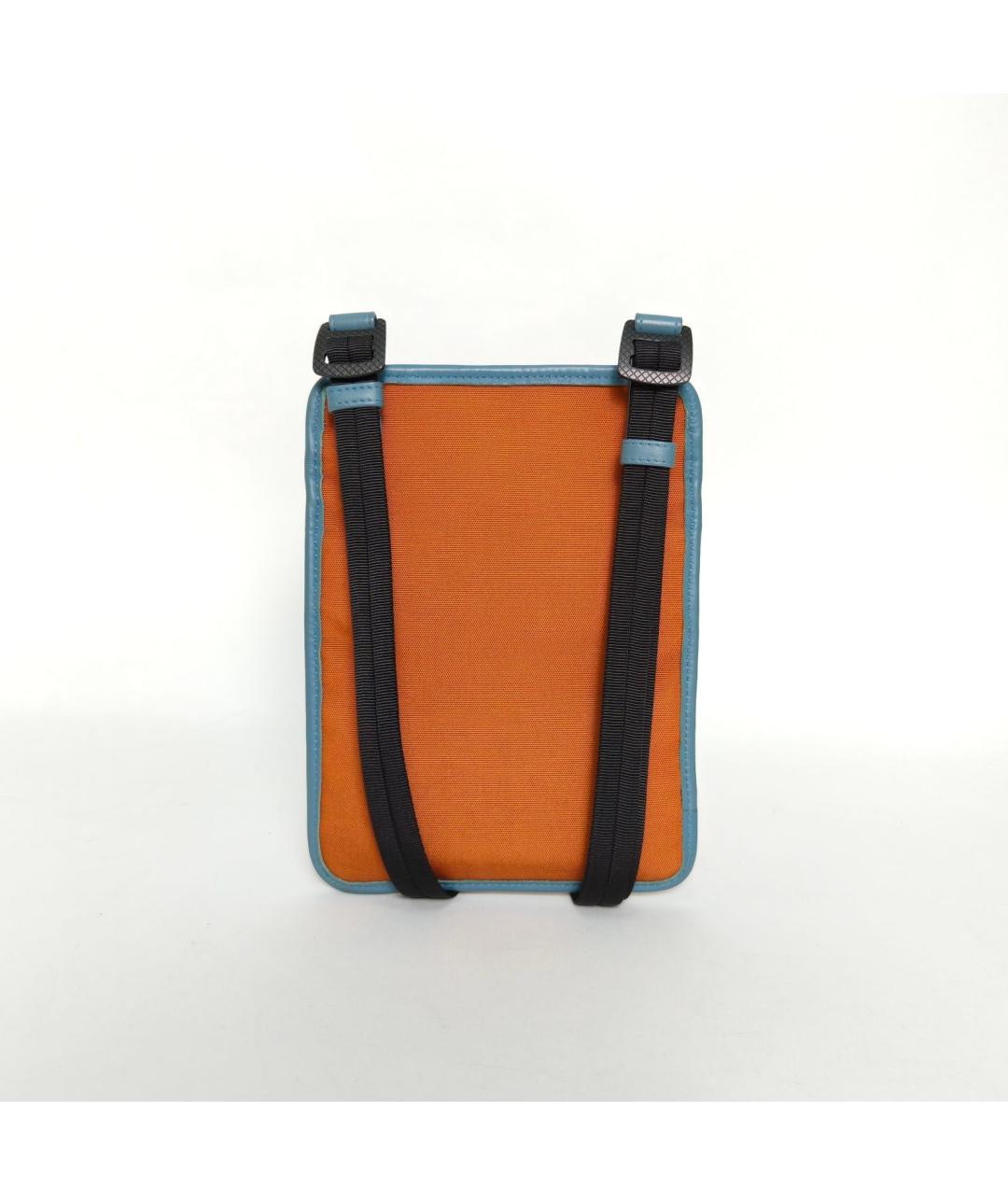 BOTTEGA VENETA Оранжевая тканевая сумка через плечо, фото 4