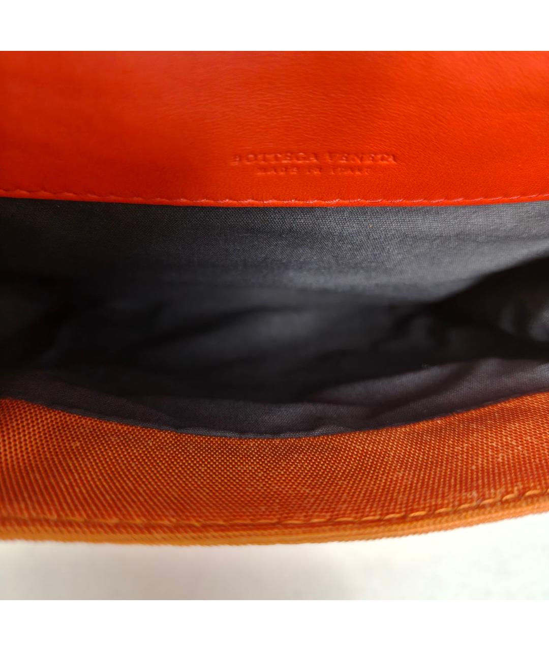 BOTTEGA VENETA Оранжевая тканевая сумка через плечо, фото 7