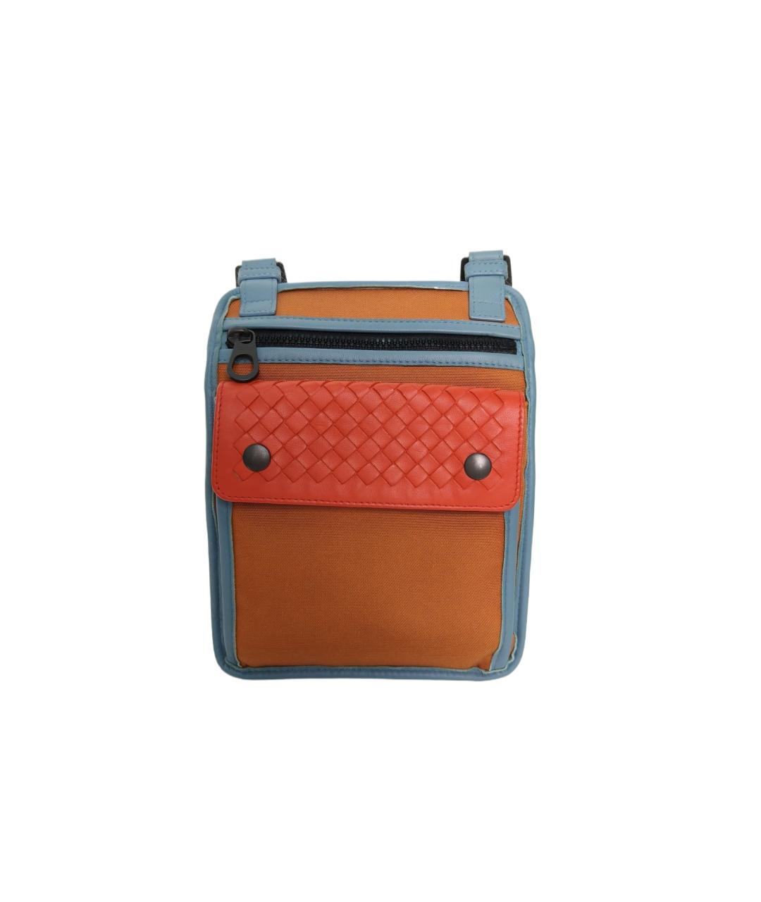 BOTTEGA VENETA Оранжевая тканевая сумка через плечо, фото 10
