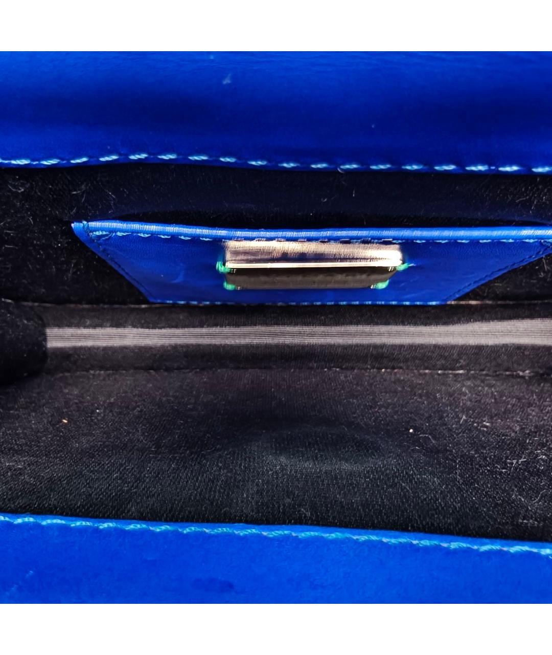 BVLGARI Синяя кожаная сумка через плечо, фото 8
