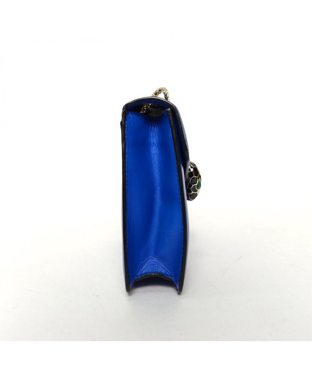 BVLGARI Синяя кожаная сумка через плечо, фото 5