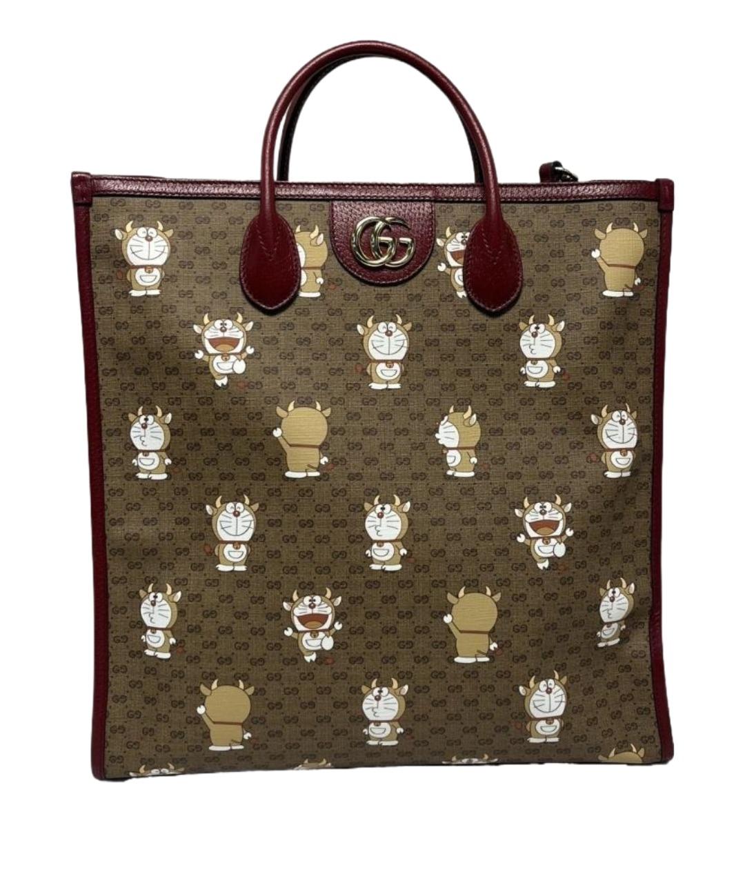 GUCCI Коричневая сумка с короткими ручками, фото 1