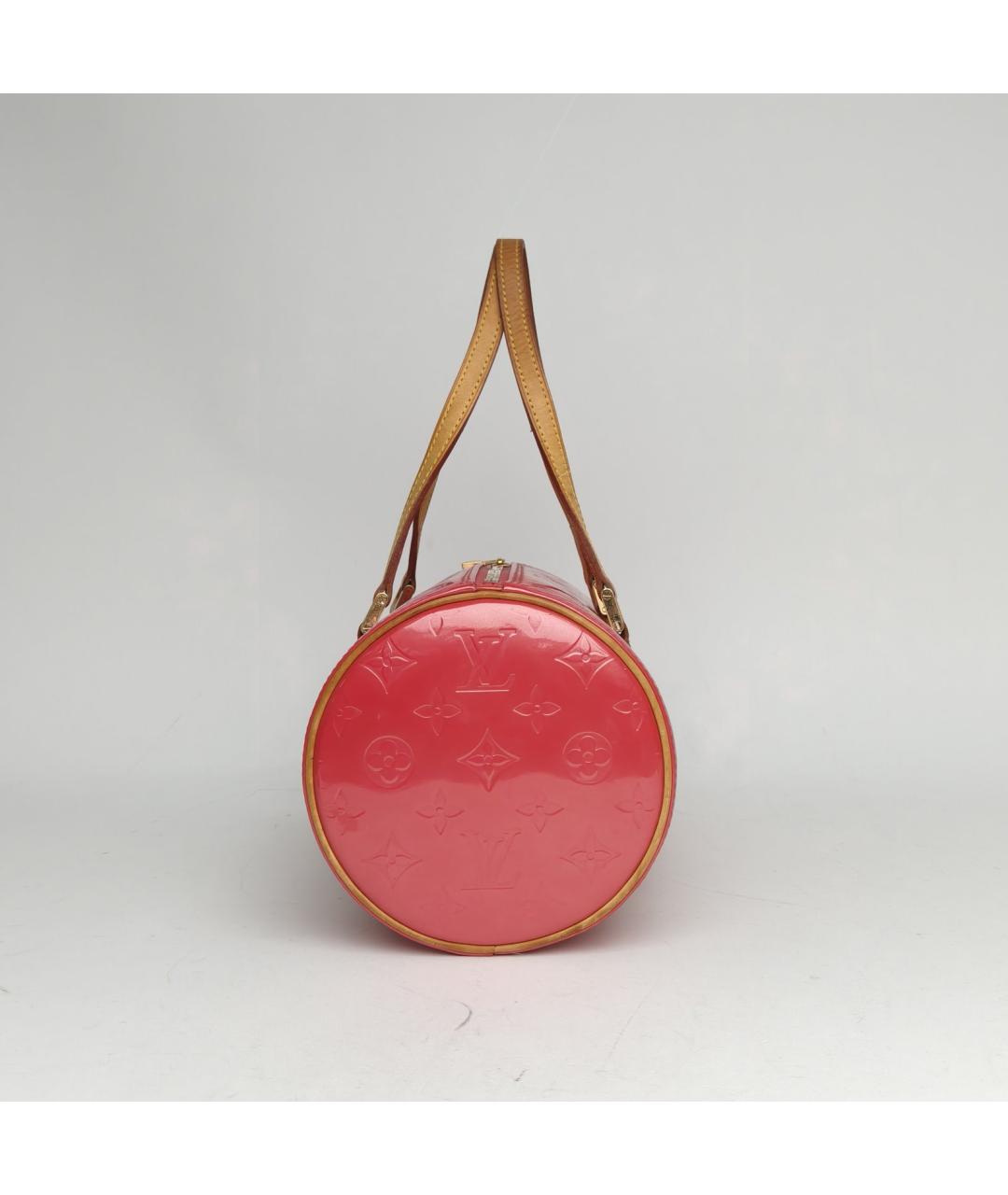 LOUIS VUITTON Коралловая сумка через плечо из лакированной кожи, фото 5