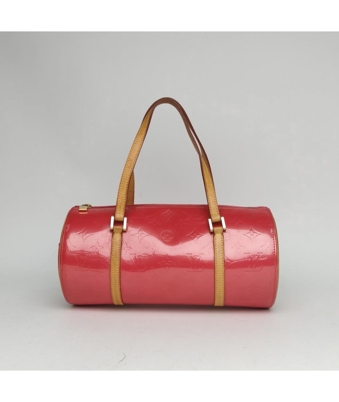 LOUIS VUITTON Коралловая сумка через плечо из лакированной кожи, фото 4