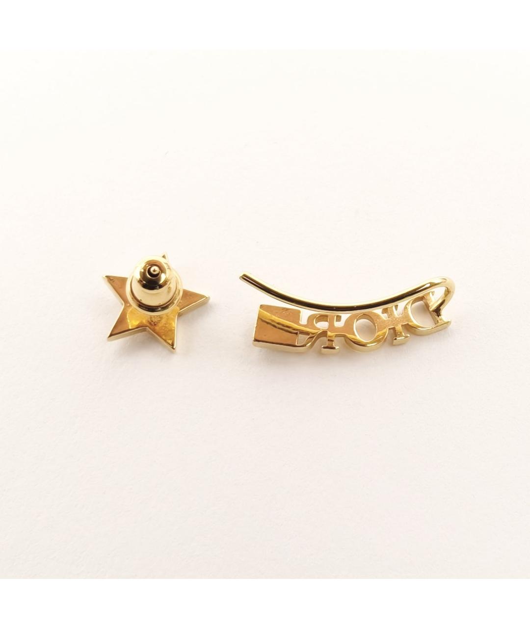 CHRISTIAN DIOR Золотые металлические серьги, фото 4