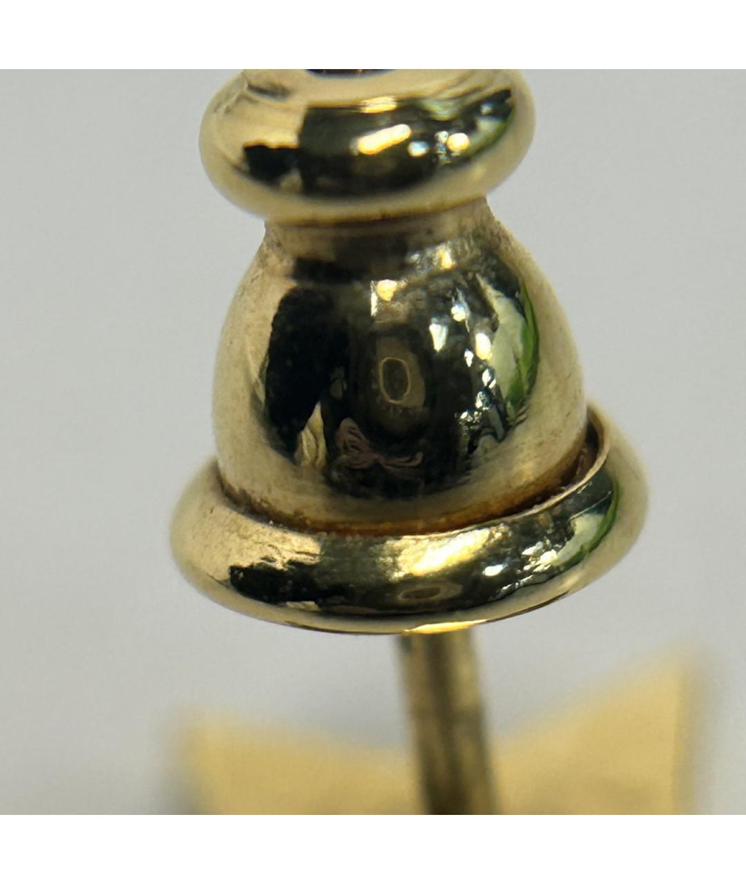 CHRISTIAN DIOR Золотые металлические серьги, фото 7