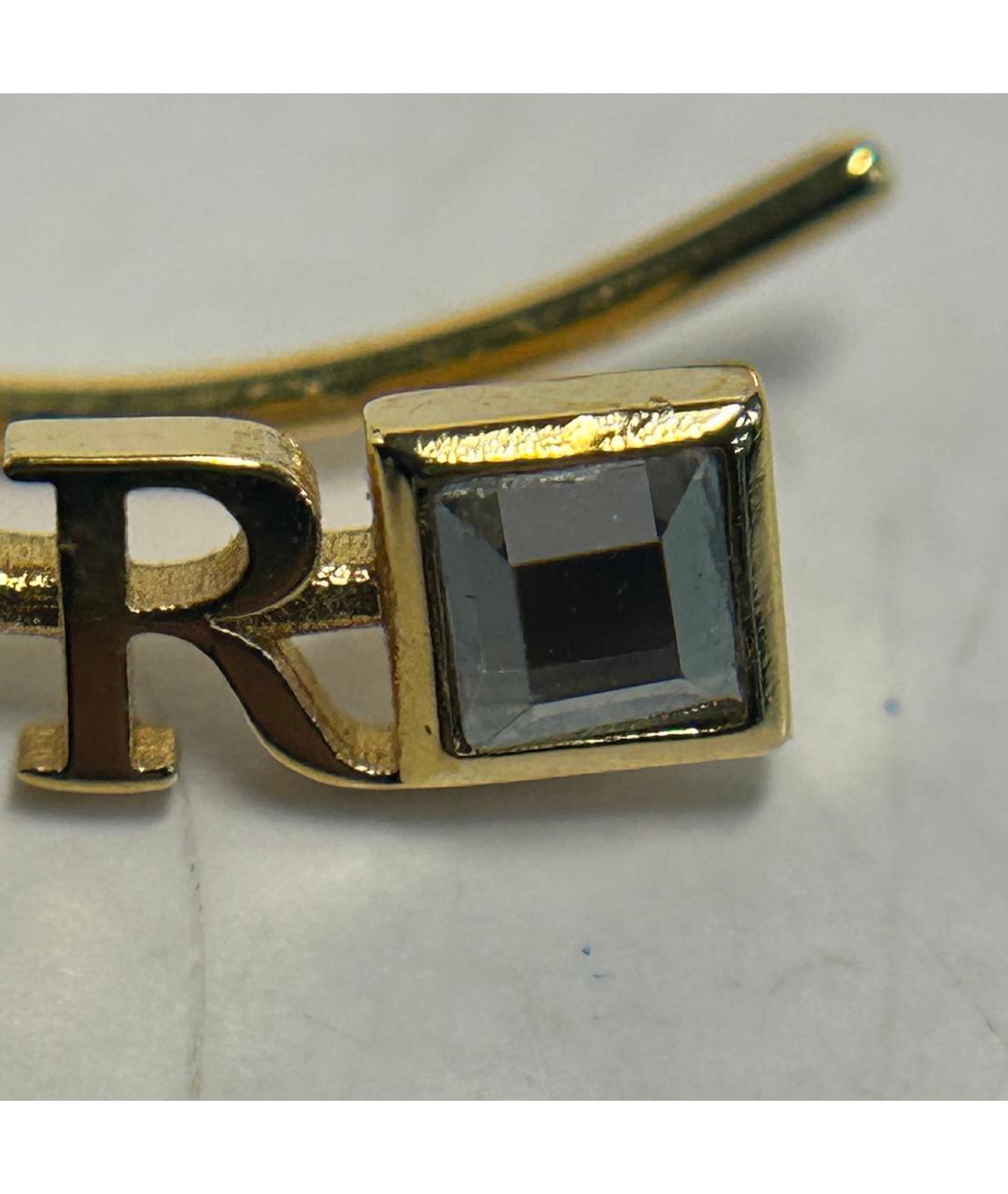 CHRISTIAN DIOR Золотые металлические серьги, фото 9