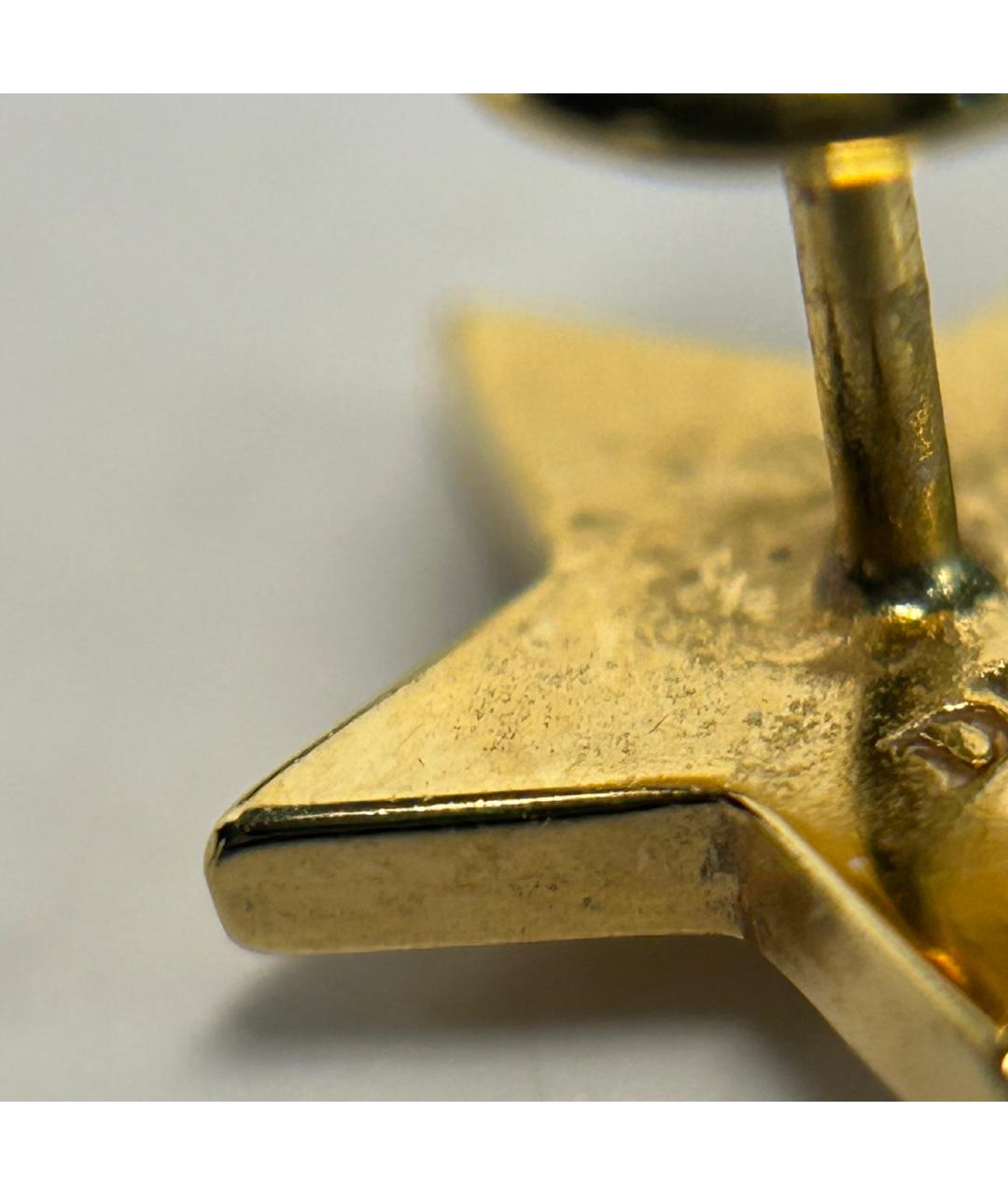 CHRISTIAN DIOR Золотые металлические серьги, фото 8