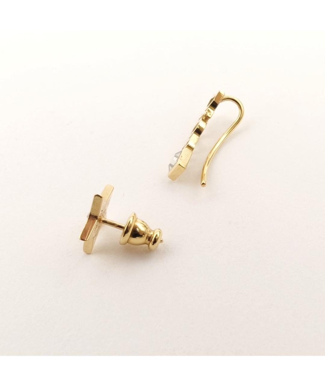 CHRISTIAN DIOR Золотые металлические серьги, фото 3