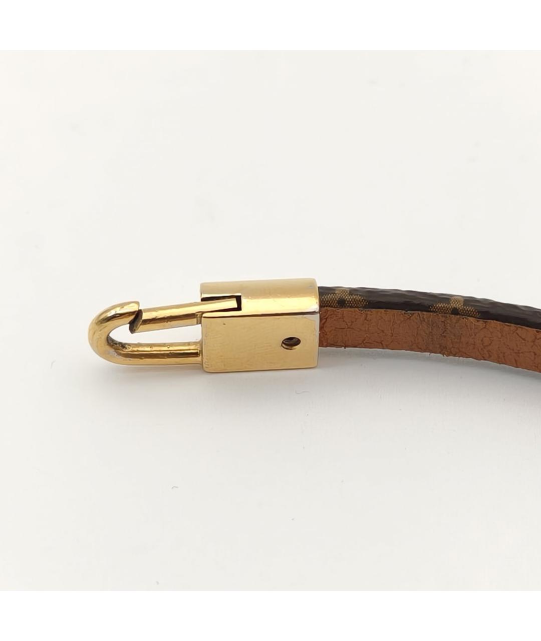 LOUIS VUITTON Коричневый латунный браслет, фото 7